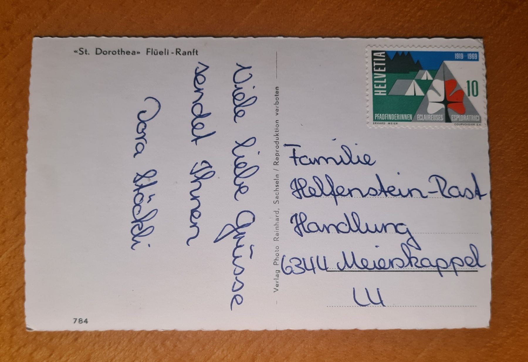 Cartoline postali: St. Dorothea, Flühli Ranft – Usato da Ebikon venduto da Donar50 1