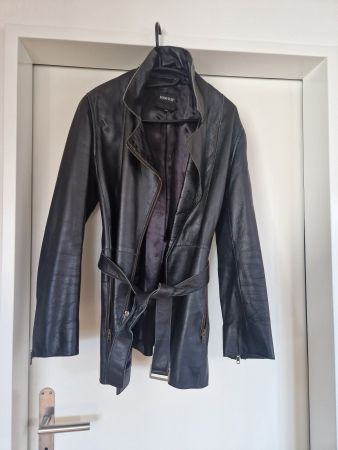 Lederjacke / Mantel von Scooter Gr. 38 - Schwarz
