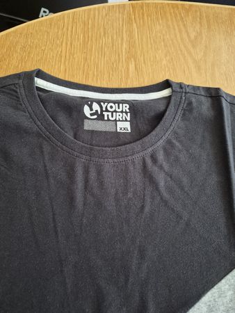 T-Shirt YOUR TURN Schwarz-Grau Gr. XXL Neu