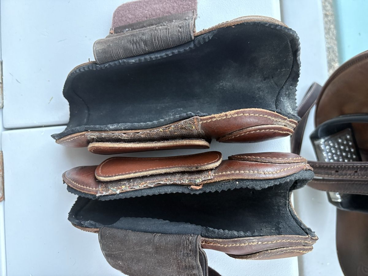 Stinchiere & Fasciature: Guêtres D’yon en cuir brunes  – Usato da Puplinge venduto da Mady88 4