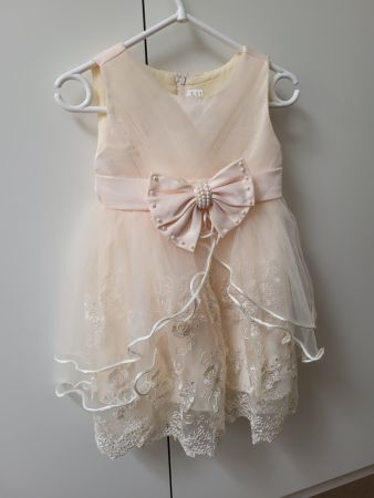 Tauf- Festkleid für Kleinkind Grösse 80 inkl. Haarband