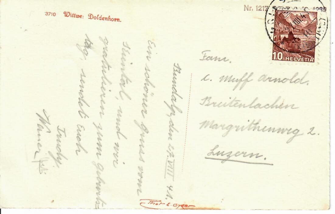 Cartes postales: Wittwe - Doldenhorn – D'occasion à Hochdorf par Ziegel-16 1