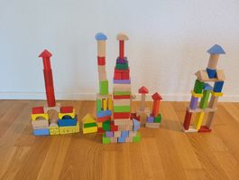 Bunte Holzbausteine