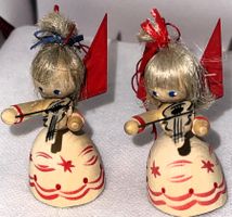 Weihnachtsbaumanhänger 2 Engel rot