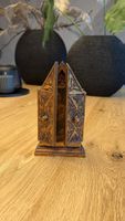 Religiöses Holz-Triptychon Madonna mit Kind – Ikone Vintage