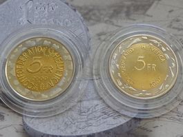 2 x 5 Fr. (2000 Basler Fasnacht - 2002 Escalade 1602-2002)
