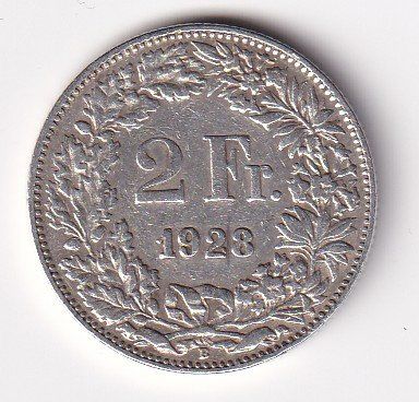 Tutti le monete: 2 Franken 1928 rar – Usato da Neuchâtel venduto da karlpierrino