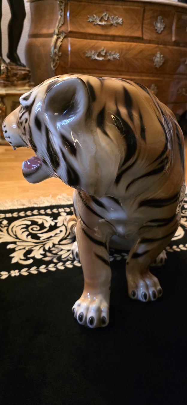 Sculture & Statue: Grosse Vintage Tiger Statue, Keramik – Usato da Kaufdorf venduto da Nati-Nati 5