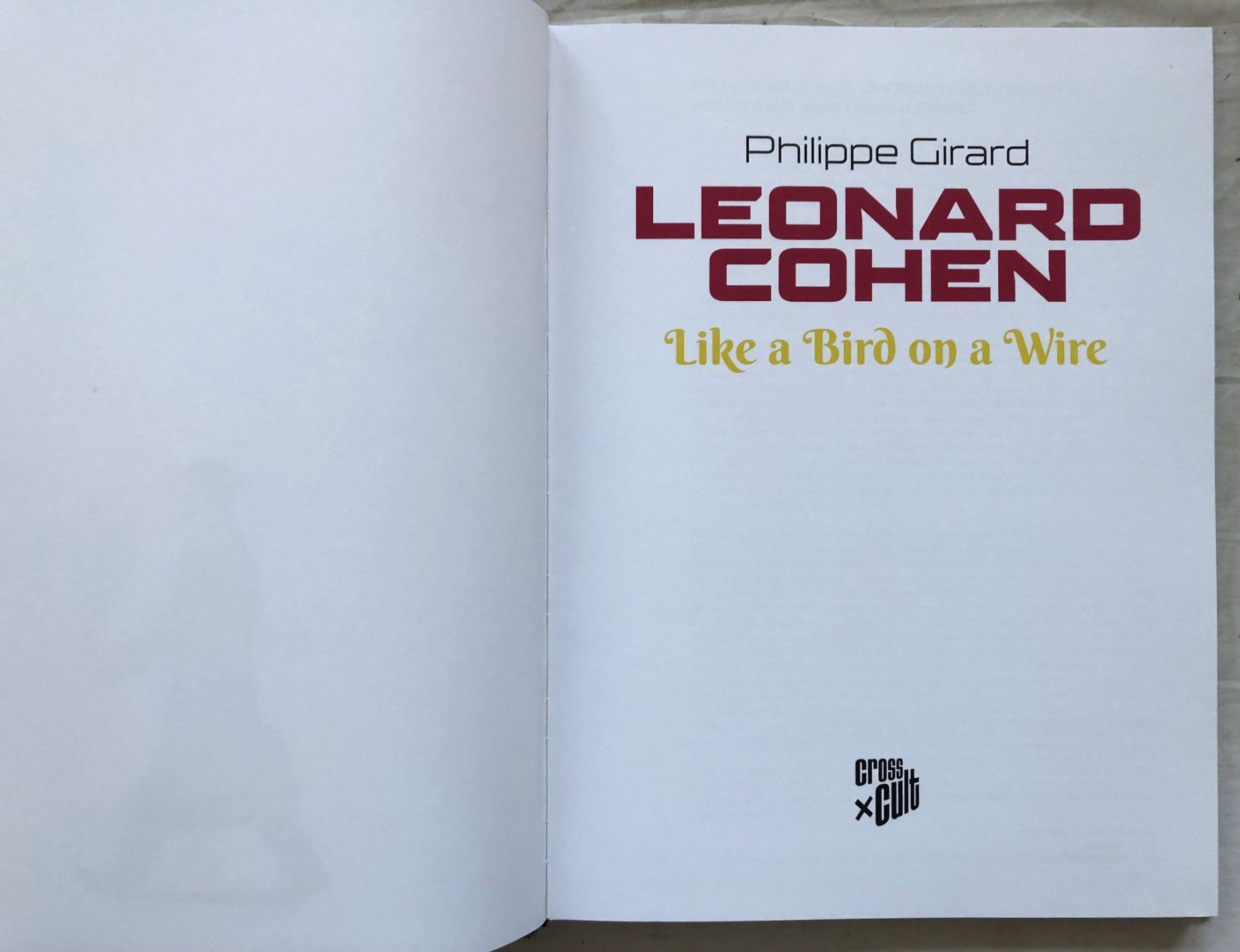 Fumetti: Leonard Cohen Comic-Biografie "Like a Bird on a Wire" - HC – Usato da Schaffhausen venduto da durruti 1