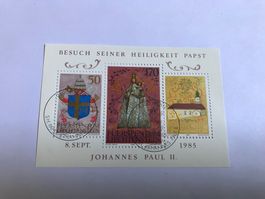 briefmarken FL, 1985, papstbesuch
