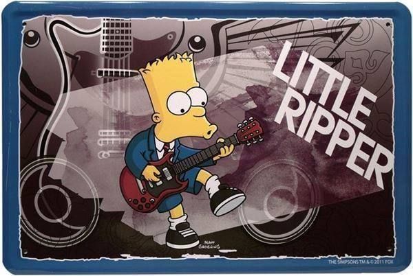 Schilder: Blechschild-THE SIMPSONS-LITTLE RIPPER – Neu und originalverpackt aus Rupperswil von big-one-sale