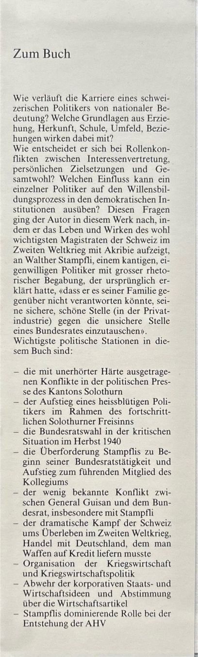 Libri: Walther Stampfli - Bundesrat im Krieg - – Nuovo (secondo la descrizione) da Sarnen venduto da Livres 1