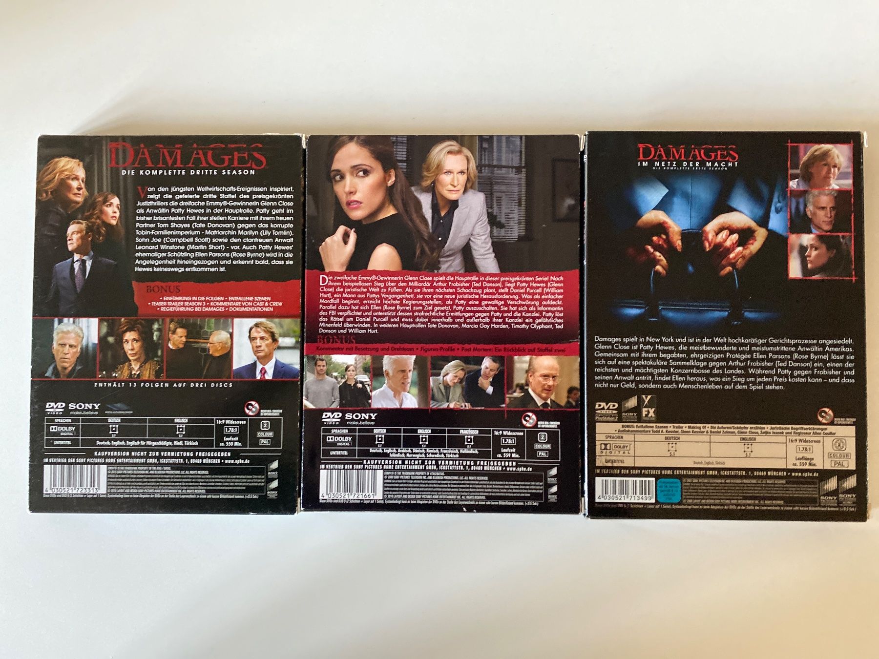 Tutti i DVDs: Damages - Staffeln 1,2,3 – Usato da Buchen im Prättigau venduto da dideldu 1