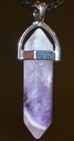 Halskette B-65 – Säule – Amethyst – ca. 3,3 cm