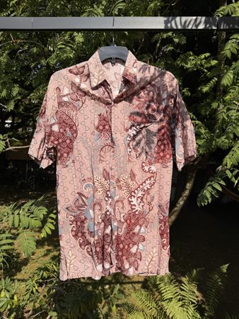 Chemise manche courte homme motif batik taille L bon état