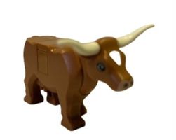 LEGO Minifigur Tiere Kuh mit Hörner (lang)