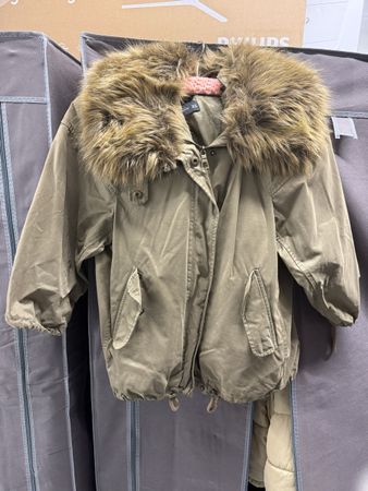 Zara Jacke Damen Gr. XS warm Kunstfell Parka