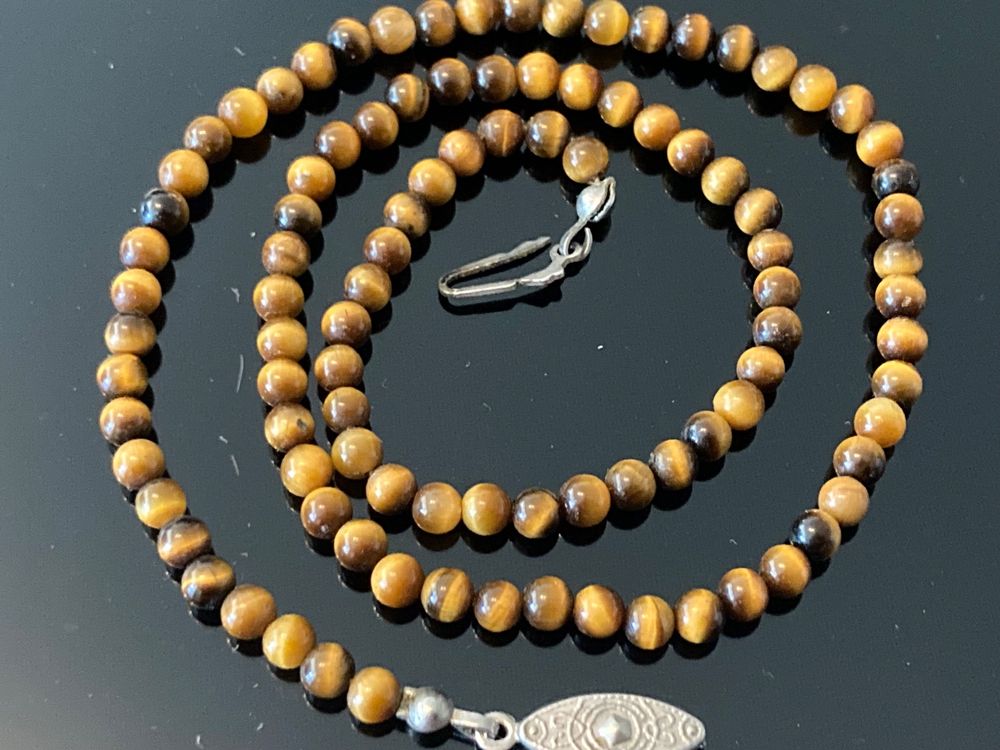Collier Vintage Long En Pierres Naturelles Vertes - Plus De 90cm - Occasion