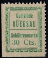 30 Cts. Fiskalmarke der Gemeinde RÜEGSAU
