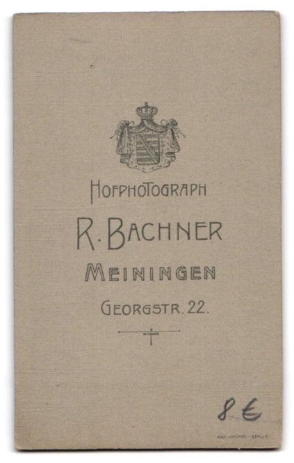 Fotografie & Manifesti: Fotografie R. Bachner, Meiningen, junger – Usato da Berlin venduto da bartko-reher 1