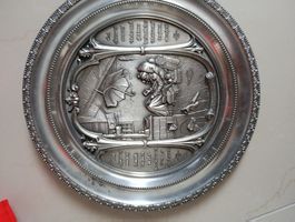 Vintage Pewter Plate  