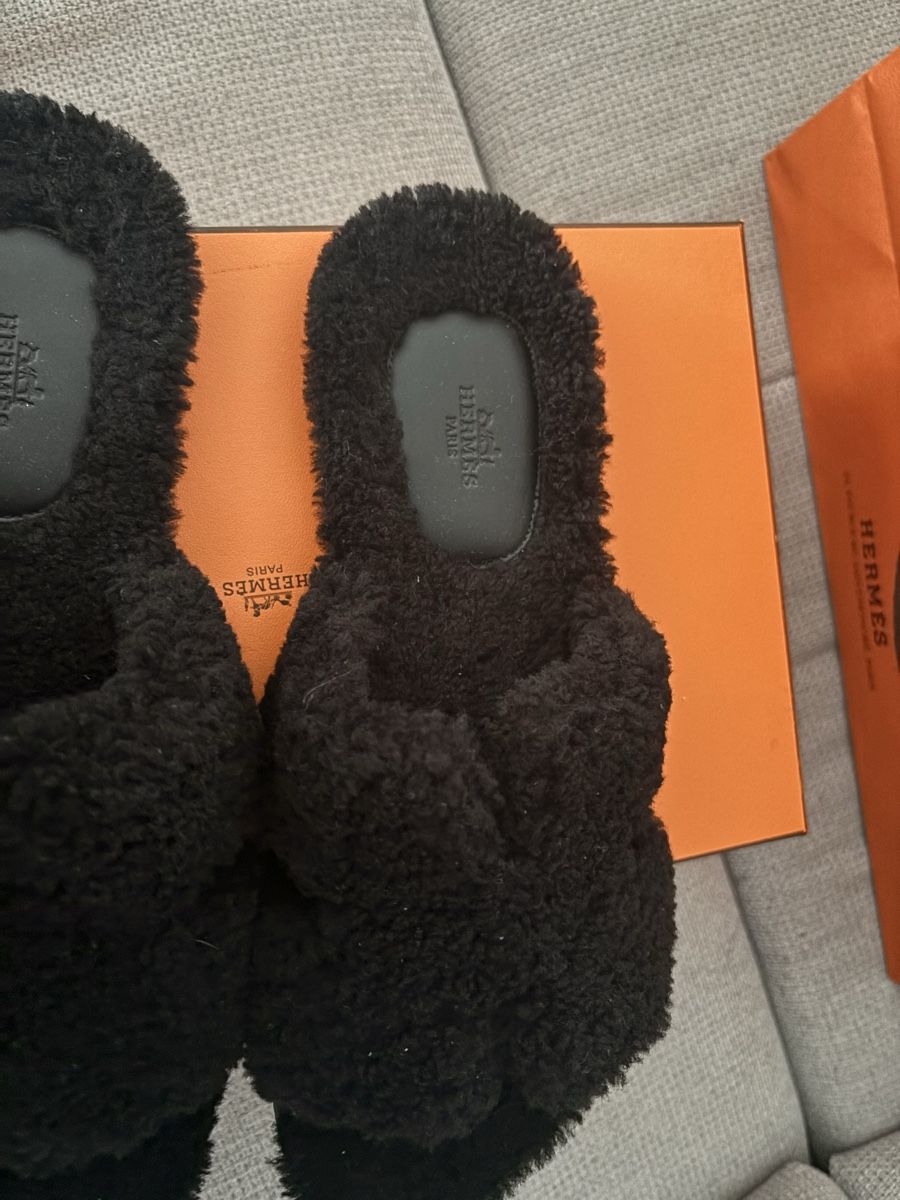 Hermès Herrenschuhe: Hermès Izmir schwarz Wolle – Neu und originalverpackt aus Winterthur von nad_dc2l 1