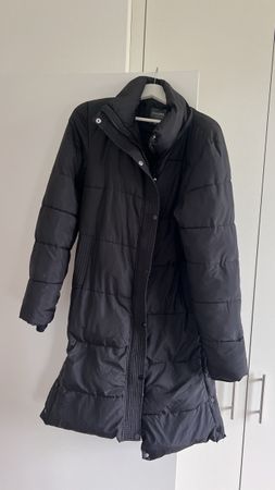 Chicorée Steppmantel / Langer Wintermantel – Schwarz (L)