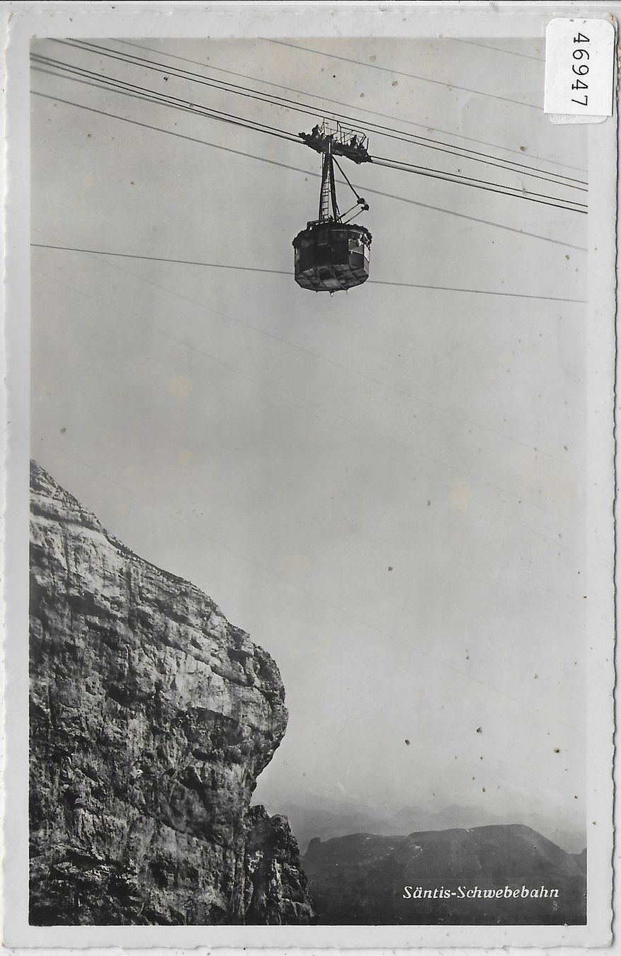 Ansichtskarten: Säntis-Schwebebahn 1937 – Gebraucht aus Ettingen von Kartenplanet