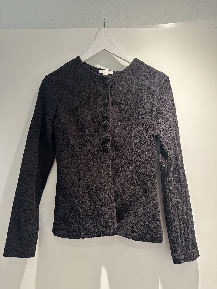 H&M Top: Schwarzes Boulé-Tweed Oberteil – Usato da Amriswil venduto da dri_6ssr