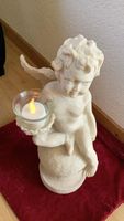 Engel Kerzenhalter Dekofigur 37 cm hoch weiss gebraucht