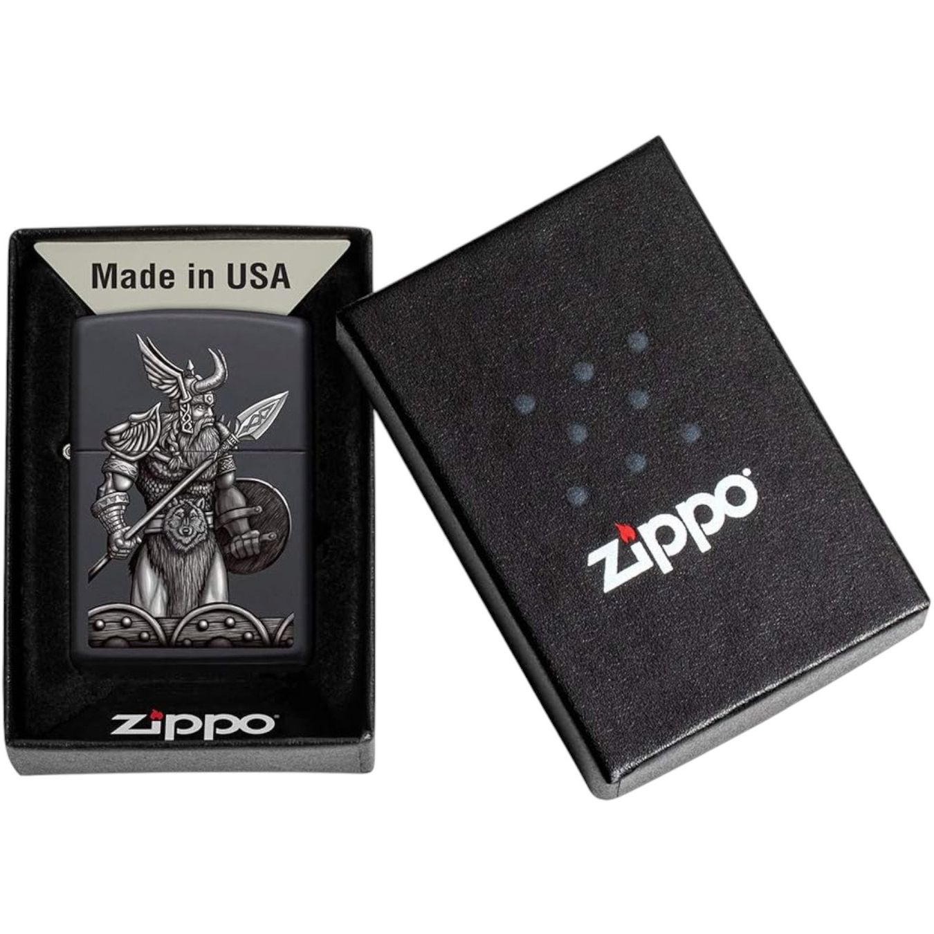 Zippo Accendini: ZIPPO Vikinger Krieger Design Feuerzeug 60005587 – Nuovo e nell'imballaggio originale da Ennenda venduto da Benzinflamme 2