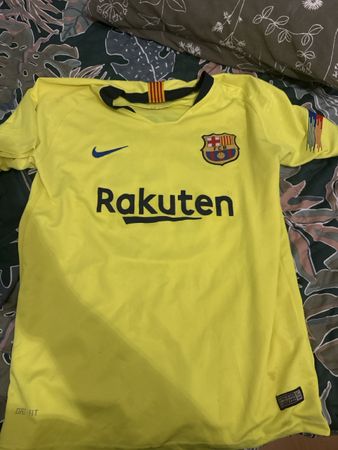 FC Barcelona Trikot Messi 10 gr L gelb Rakuten Unicef top!
