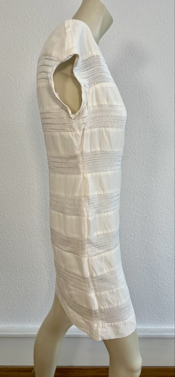 Escada Vestiti: Escada Kleid Weiss Grösse 36 Leinen/Seide – Usato da Basel venduto da Bettybooo 4