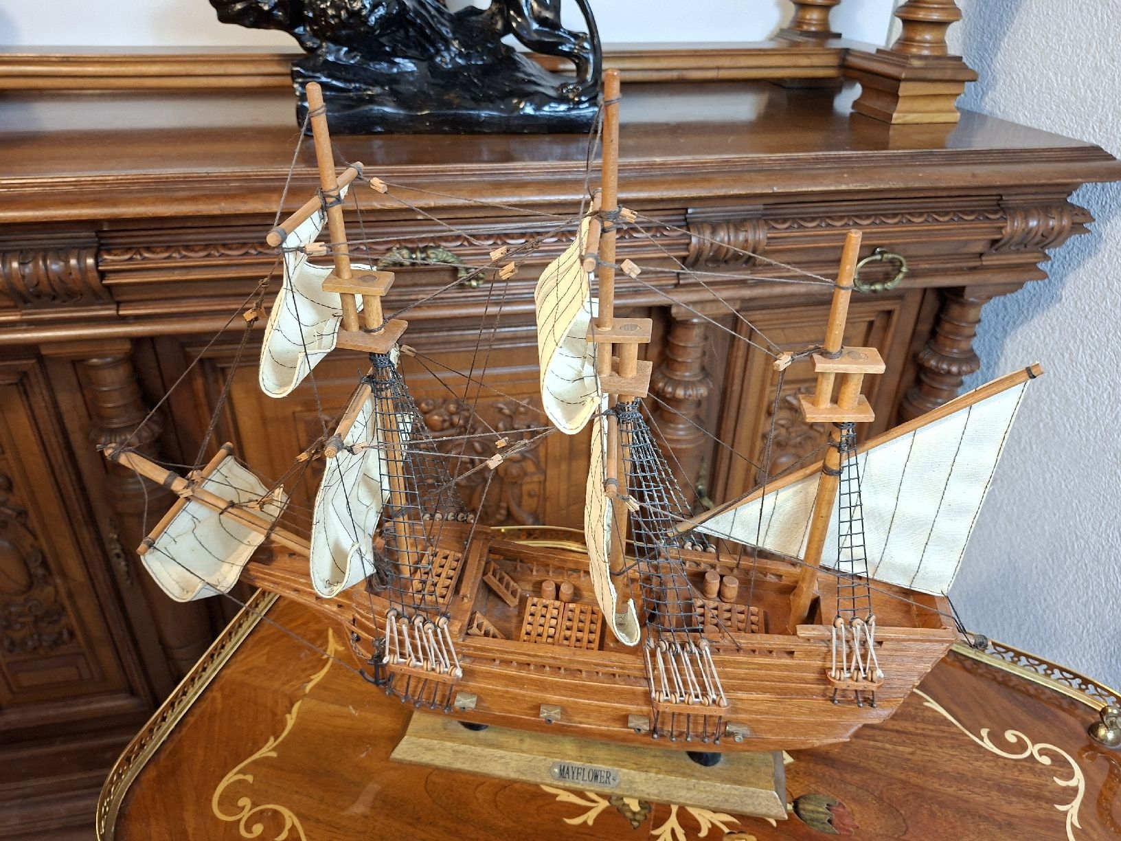 Kit di modellismo & Modellini statici: Holzmodell Segelschiff Mayflower Handarbeit – Usato da Steffisburg venduto da ZeitReise_ 1