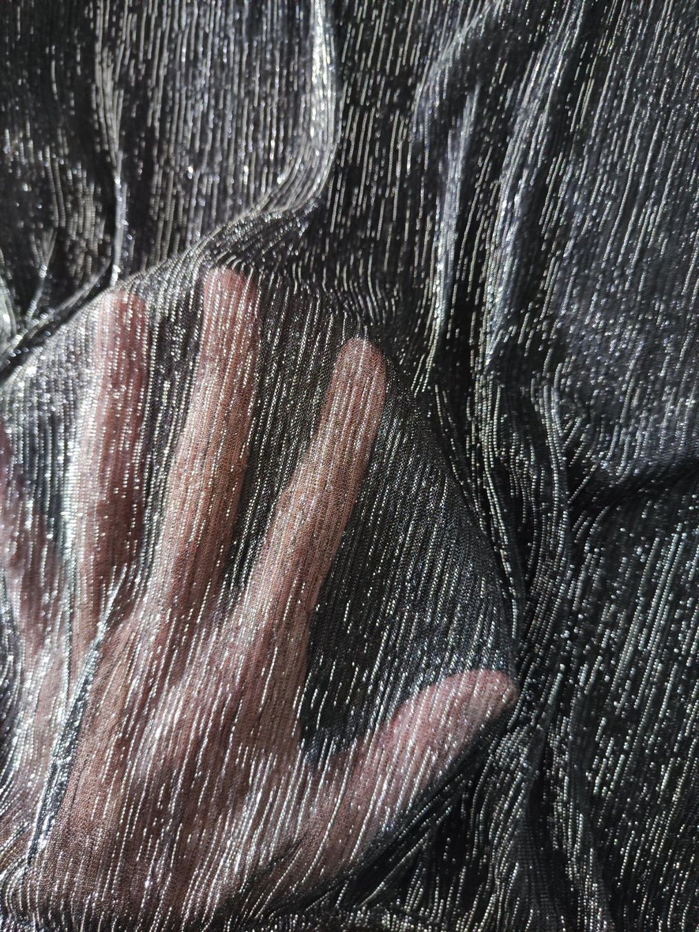 Camicette: transparente Bluse schwarz mit Silber-Schimmer Grösse M – Usato da Bottenwil venduto da pachs 1