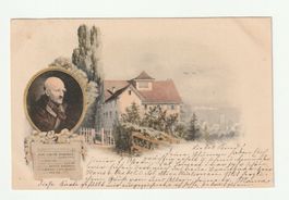 Antike Postkarte Zürich 1899: Bodmer-Haus Literatur