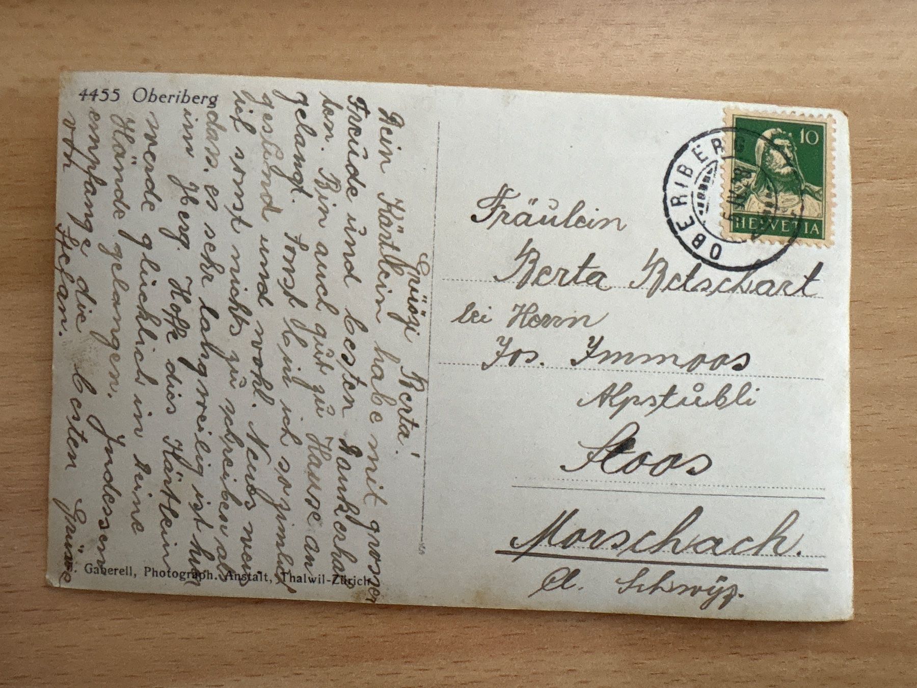 Cartoline postali: Alte Ansichtskarte Oberiberg mit Stempel und Marke! – Usato da Ibach venduto da lisch3 1