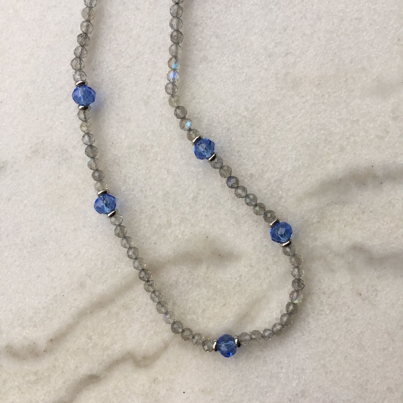 Colliers: Labradorit Kette mit tschechischem Glas – Neuf avec emballage d'origine à Luzern par Pegasus003 3
