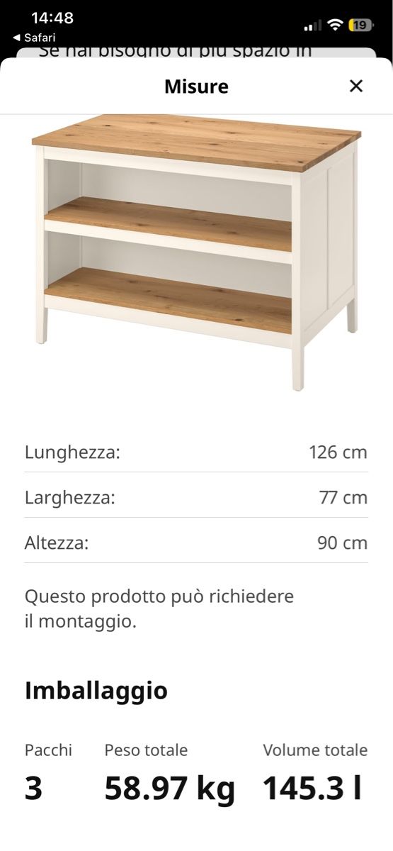 Ikea Komplettküchen: Ikea Tornviken Kitchen Island - great condition – Neu (gemäss Beschreibung) aus Kilchberg ZH von Findyourself 1