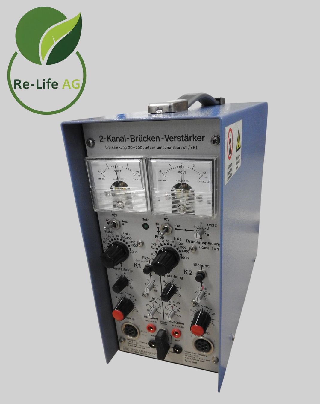 Amplificatori: Hugo Sachs Elektronik 2 Channel Bridge Amplifier – Usato da Reinach BL venduto da Re-LifeAG_Labor