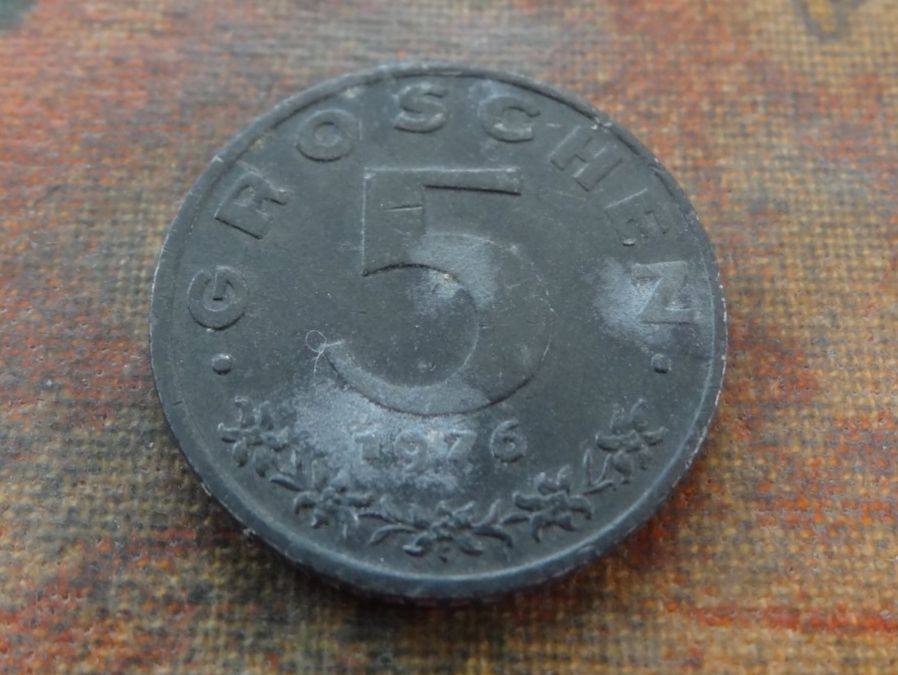 Tutti le monete: AUTRICHE  5  Groschen  1976 – Usato da Romanel-sur-Lausanne venduto da Swift13