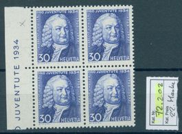PRO JUVENTUTE 1934, 30Rp. Albrecht von Haller, ABART, **