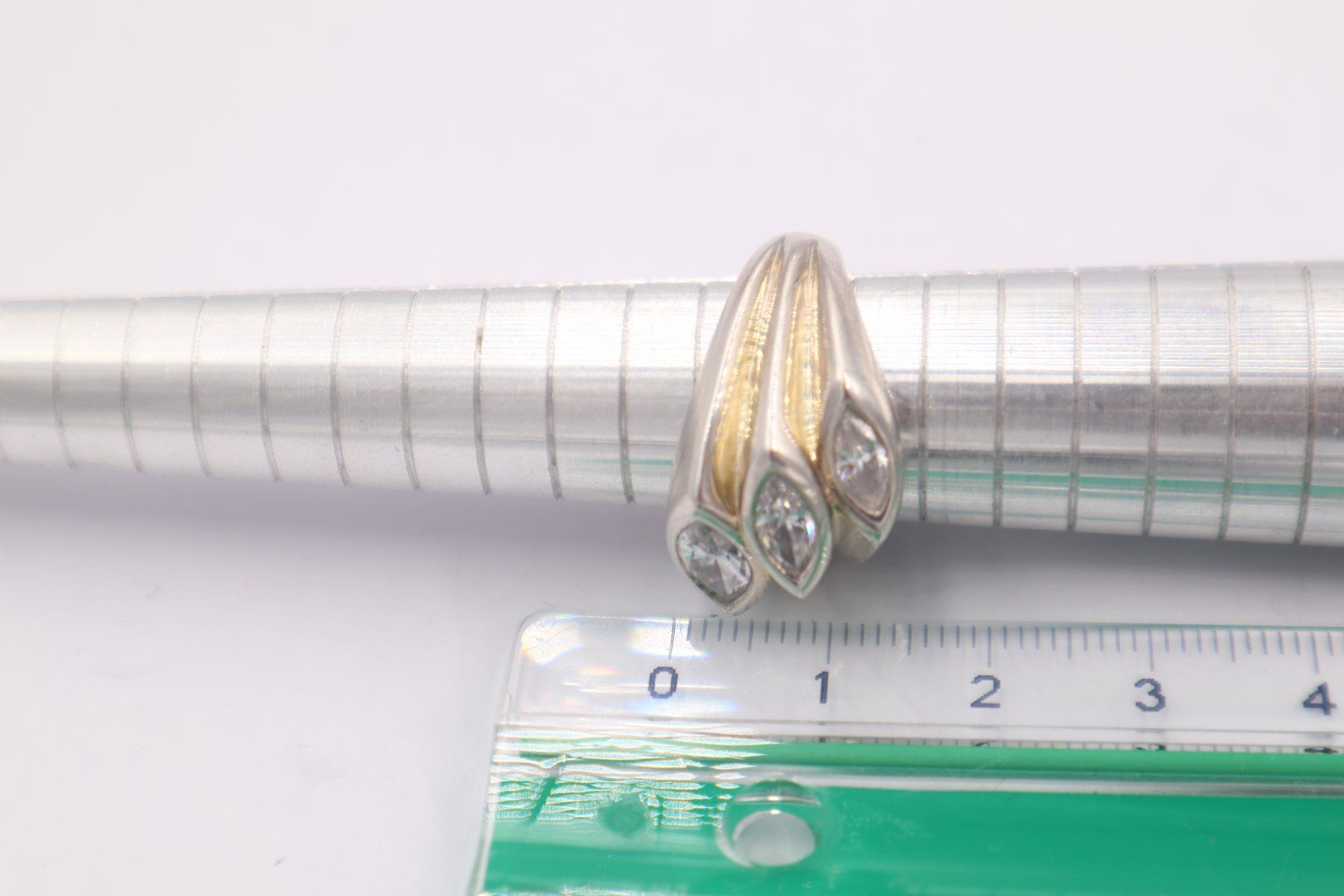 Anelli: Silber Designer Ring Damen Vintage mit 3 Cubic Zirconia gr52 – Usato da Baden venduto da TellsKuchenhaus 7
