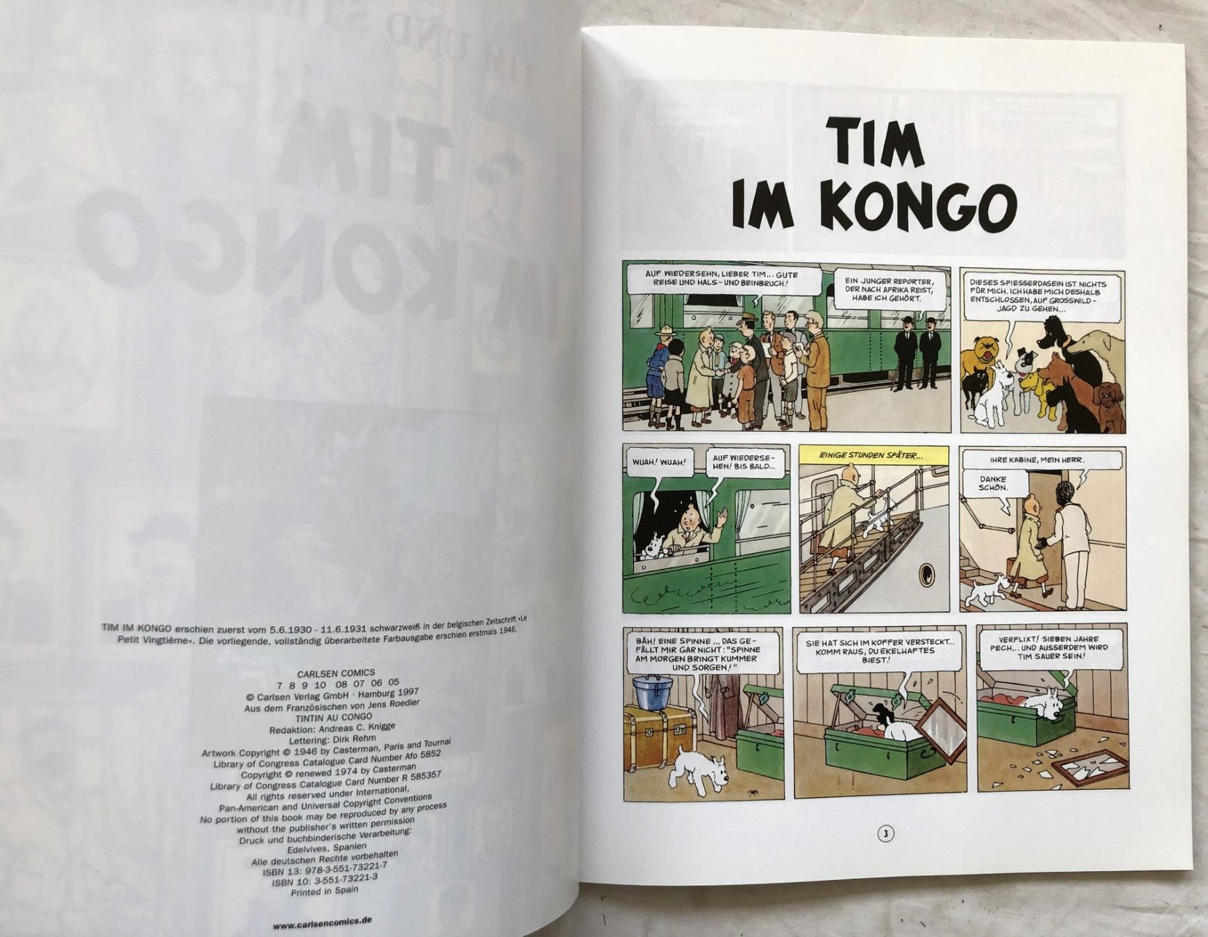 Fumetti: TIM UND STRUPPI - Band 1 - Tim im Kongo – Usato da Schaffhausen venduto da durruti 2