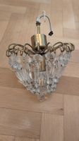 Deckenlampe Messing Kristalle vintage 25cm