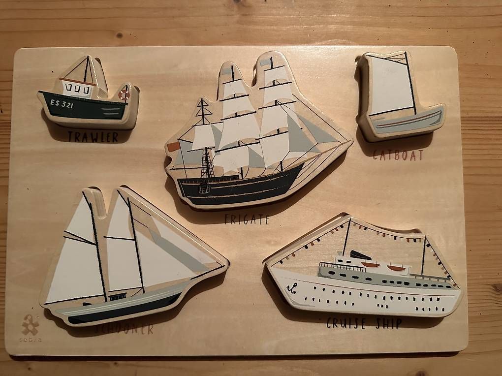 Puzzle: Einlegepuzzle Holzschiffe 1+ – Usato da Aarau venduto da sole-soleil