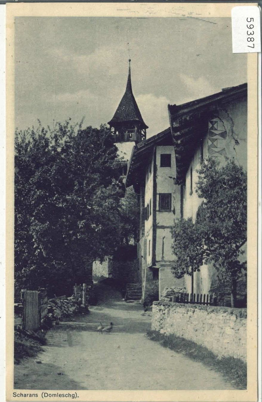 Cartoline postali: Scharans - Dorfpartie – Usato da Ettingen venduto da Kartenplanet