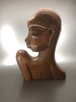 Holzbüste Figur Afrikanerin, ca. 23x17x6cm