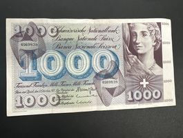 1000 Fr.-Note Schweiz 1973
