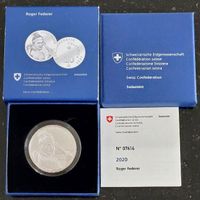 20 Franken 2020 Silber pp Roger Federer Box